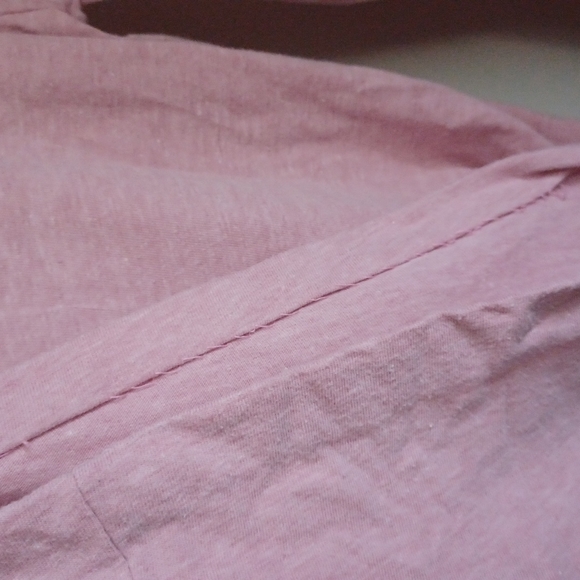 Heathered pink long sleeve shirt crew neck size small *flawed* - Picture 6 of 15